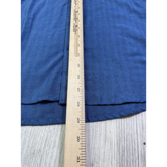 Izod Saltwater Relaxed Classics Blue Button-Up Shirt L Made In Egypt - Picture 6 of 8
